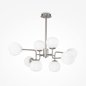 Lustre, Lustra Erich MOD221-PL-08-N, 8xE14, alba+nichel, IP20, Maytoni - savelectro.ro