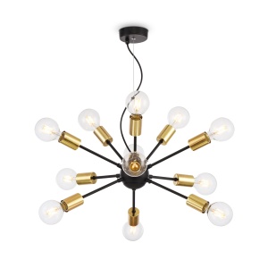 Lustra Jackson T546PL-12B, 12xE27, neagra, IP20, Maytoni [3]- savelectro.ro