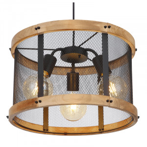 Lustra Jeanie 15661H1, 3xE27, naturala+fumurie+neagra, IP20, Globo Lighting [5]- savelectro.ro