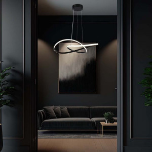 Lustra LED 8012-VT, 20W, 2540lm, lumina calda, IP20, neagra, V-Tac [2]- savelectro.ro