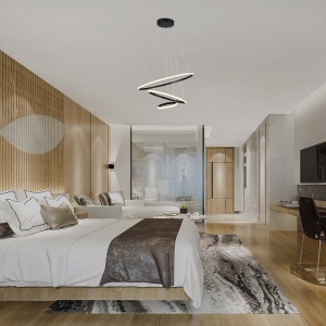 Lustra LED 8017-VT, 32W, 3880lm, lumina calda, IP20, neagra, V-Tac [3]- savelectro.ro