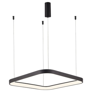 Lustre LED, Lustra LED Bella BR-BH17-01981, patrata, 46W, 5200lm, lumina calda, neutra, rece, IP20, alba+neagra, Braytron - savelectro.ro