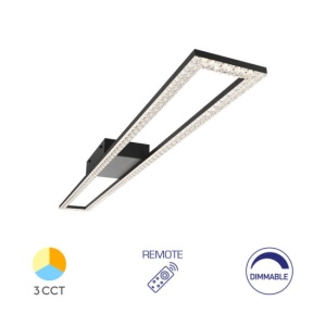 Lustra LED Crystal BR-BH17-05091, dimabila, cu telecomanda, 40W, 4400lm, lumina calda, neutra, rece, IP20, Braytron [1]- savelectro.ro