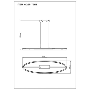 Lustra LED Della 60W, 2650 lm, lumina calda/neutra/rece, 101 cm, IP20, gri inchis, Globo Lighting [11]- savelectro.ro