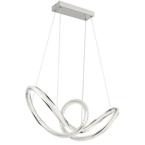 Lustre LED, Lustra LED Evangeline 45W, 2475 lm, lumina calda/neutra/rece, telecomanda, dimabila, crom, Globo Lighting - savelectro.ro