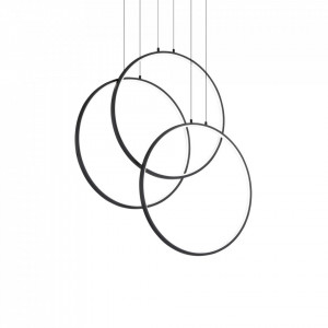 Lustre LED, Lustra LED Frame 269337, 82W, 8000lm, lumina calda, IP20, neagra, Ideal Lux - savelectro.ro