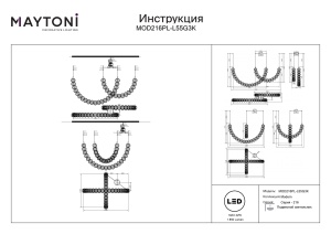 Lustra LED Golden Cage MOD216PL-L55G3K, 107W, 6100lm, lumina calda, IP20, aurie, Maytoni [4]- savelectro.ro