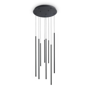 Lustra LED Look Drop D16 H700, 16W, 1150lm, lumina calda (3000 K), IP20, neagra, Ideal Lux