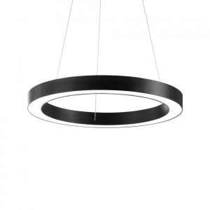 Lustre LED, Lustra LED Oracle 222110, rotunda, 43W, 3850 lm, lumina calda, IP20, neagra, Ideal Lux - savelectro.ro