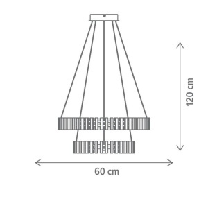 Lustra LED Piano, 60W, lumina neutra (4000 K), alba neagra, Klausen [2]- savelectro.ro