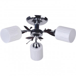 Lustre, Lustra Malva LY-3084, 3xE27, alba+crom, IP20, Klausen - savelectro.ro