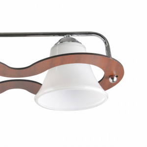 Lustra Mina LY-3362, 3xE27, alba+argintie+maro, IP20, Klausen [2]- savelectro.ro