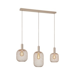 Lustre, Lustra Nuri, 3xE27, IP20, bej, Klausen - savelectro.ro