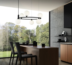 Lustra Ring MOD013PL-06B, 6xG9, neagra+alba, IP20, Maytoni [2]- savelectro.ro