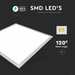 Panou LED incastrat V-TAC, 595x595mm, 40W, 4950 lm, lumina rece, alb, IP20 [5]- savelectro.ro