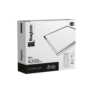 Panou LED slim 40W, 4200 lm, lumina neutra (4000 K), 595x595 mm, IP20, alb, Braytron [2]- savelectro.ro