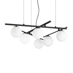 Pendul Atlas 6xG9, lumina calda (3000 K), IP20, negru, Ideal Lux