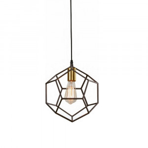 Pendule, Pendul Atom KL6334, 1xE27, maro+auriu, IP20, Klausen - savelectro.ro