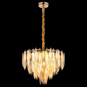 Pendul Elinor, 12xE14, IP20, auriu+cristale K9, Globo Lighting [5]- savelectro.ro