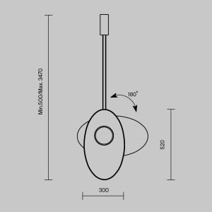 Pendul Evolution, 9W, lumina calda(3000K), negru, Maytoni [8]- savelectro.ro