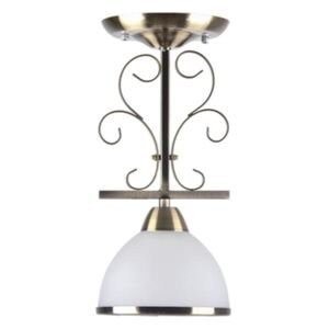 Pendule, Pendul Iron LY-3189, 1xE27, alb+bronz, IP20, Klausen - savelectro.ro