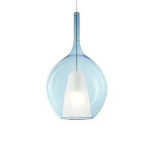 Pendule, Pendul Kalique-2 1xE27, Ø280mm, IP20, albastru, Ideal Lux - savelectro.ro