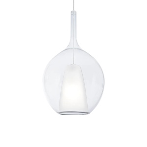 Pendule, Pendul Kalique-2 1xE27, Ø280mm, IP20, transparent, Ideal Lux - savelectro.ro