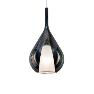 Pendule, Pendul Kalique-3 1xE27, Ø280mm, IP20, fumuriu, Ideal Lux - savelectro.ro
