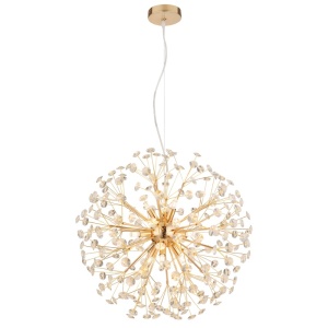 Pendule, Pendul Katrina 9xG9, cristale, Ø60 cm, auriu mat, Globo Lighting - savelectro.ro