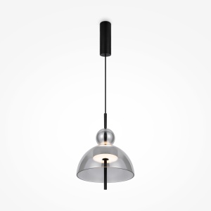 Pendul LED Bangkok MOD185PL-L6B3K4, 12W, 1200lm, lumina calda, IP20, negru+fumuriu, Maytoni [1]- savelectro.ro