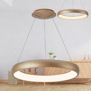 Pendul LED Bella rotund, 46W, 5200 lm, temperatura de culoare ajustabila(3000-6500K), auriu, Braytron [2]- savelectro.ro