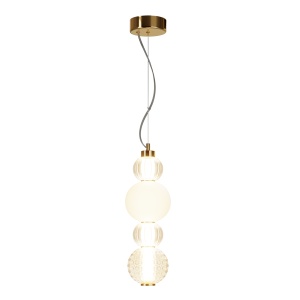 Pendul LED Collar P069PL-L17G3K, 17W, 950lm, lumina calda, IP20, auriu, Maytoni [1]- savelectro.ro