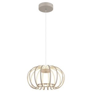 Pendul LED Ribbon 40W, 2850 lm, lumina calda (3000 K), IP20, dimabil, nisipiu, Globo Lighting