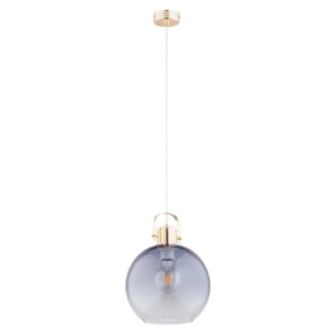 Pendule, Pendul Sigmund KL111110, 1xE27, auriu + gri fumuriu, metal + sticla, stil modern, Klausen - savelectro.ro