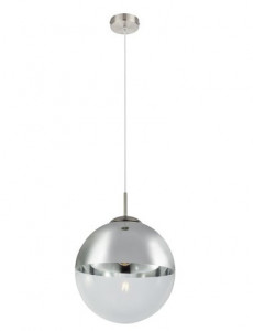 Pendul Varus 15853, 1xE27, nichel mat+transparent, IP20, Globo [3]- savelectro.ro