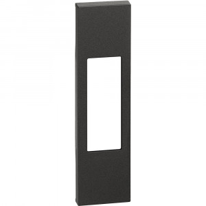 Prize si intrerupatoare, Placa pentru priza standard italian, 1 modul, neagra, Bticino Living Now - savelectro.ro