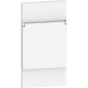 Placa priza cu capac standard german, alba, 2 module, Bticino Living Now