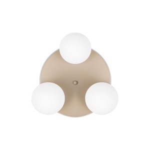 Plafoniera Bali 3xE27, rotunda, sticla, IP20, bej+aurie, Masterled [4]- savelectro.ro