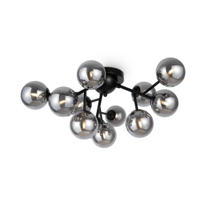 Plafoniera Dallas MOD545CL-12B, 12xG9, neagra+fumurie, IP20, Maytoni [1]- savelectro.ro