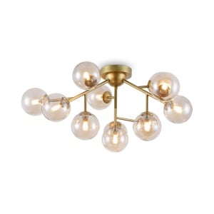 Corpuri de iluminat, Plafoniera Dallas MOD545PL-12G, 12xG9, alba+aurie, IP20, Maytoni - savelectro.ro