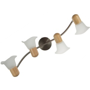 Plafoniere, Plafoniera Lamar LY1004, 4xE14, crom si alb, design modern, IP20 - savelectro.ro