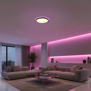 Plafoniera LED 2941-OP, 18W, RGB, 1440 lm, lumina calda/neutra/rece, IP20, dimabila, neagra, Optonica [8]- savelectro.ro