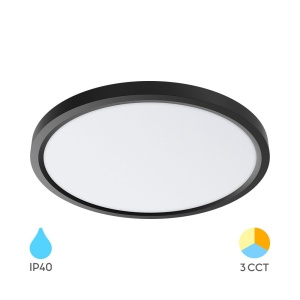 Plafoniere LED, Plafoniera LED 45W, lumina calda/neutra/rece, neagra, IP40, Braytron - savelectro.ro