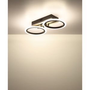 Plafoniera LED Blevins 15W, 880 lm, lumina calda/neutra/rece, IP20, imitatie lemn, Globo Lighting [9]- savelectro.ro