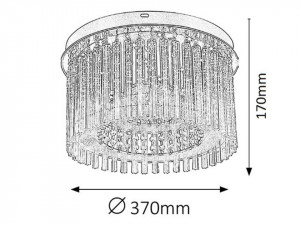 Plafoniera LED Dannielle 2449, 18W, 1500lm, lumina neutra, IP20, crom+transparenta, Rabalux [3]- savelectro.ro