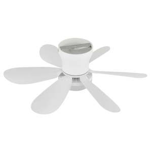 Plafoniera LED Delores, cu ventilator, 5W, 350 lm, lumina calda/neutra/rece, IP20, alb mat, Globo Lighting [2]- savelectro.ro
