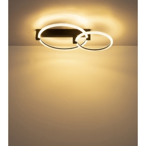 Plafoniera LED Fletcher 24W, lumina calda (3000 K), 2100 lm, IP20, neagra mat, Globo Lighting [7]- savelectro.ro