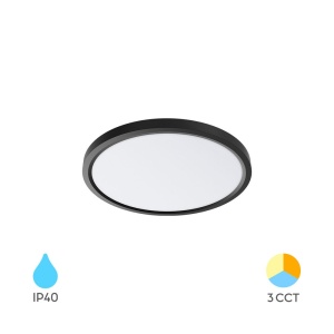 Plafoniere LED, Plafoniera LED Jade 20W, lumina calda/neutra/rece, neagra, IP40, Braytron - savelectro.ro