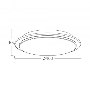 Plafoniera LED Jade BR-BH16-20780, rotunda, 34W, 3550lm, lumina calda+neutra+rece, IP20, alba, Braytron [4]- savelectro.ro