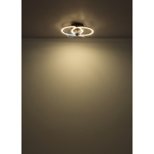 Plafoniera LED Karen, cu ventilator, 24W, 490 lm, lumina calda/neutra/rece, IP20, negru mat, Globo Lighting [5]- savelectro.ro